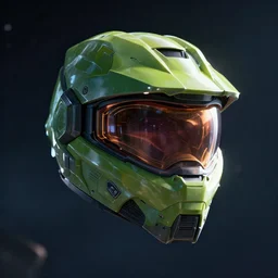 cyberpunk halo helmet floating in space, close shot, 8k, cinematic, epic, ultra detailed, award winning, trending on artstationHD, dramatic
