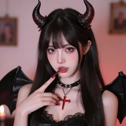 beautiful demon girl