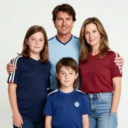 tom cruise as an 8 0 s soccer mom, family portrait