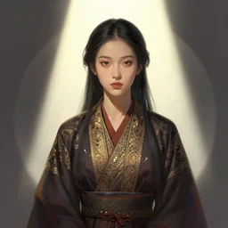 female geshia girl, beautiful face, rule of thirds, intricate outfit, spotlight, concept art, digital painting, by greg rutkowski, by jeremy mann,
