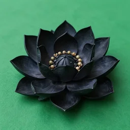 a black lotus over a green textured background, high quality, by magali villeneuve and brom and artgerm and donato giancola