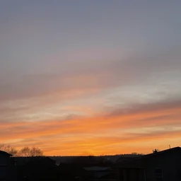 a beautiful sunset but in stranger things