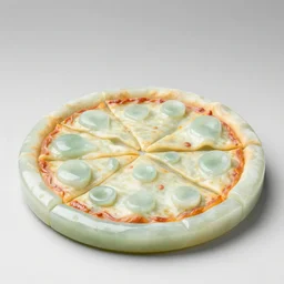 jade sculpture of a pizza