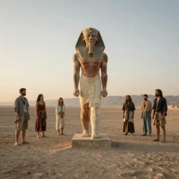burning man in ancient egypt at dawn by denis villeneuve tom anders zorn hans dragan bibin thoma greg rutkowski ismail inceoglu alphonse mucha