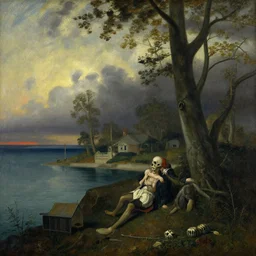 incredibly detailed, approaching the isle of the dead by bocklin, oil - painting by arnold bocklin