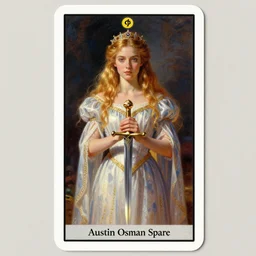 princess of swords tarot card by austin osman spare
