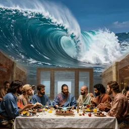 the last supper inside a giant wave at teahupo'o