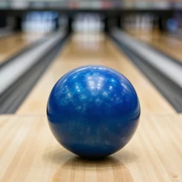 blue bowling ball