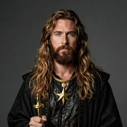 a magical portrait of ryan gosling as aleister crowley the great mage of thelema, art by tom bagshaw and david burroughs mattingly