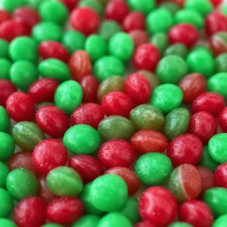 red and green candy