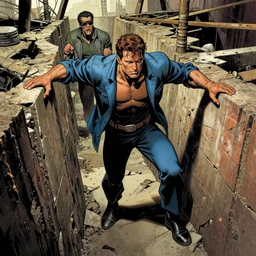 a highly detailed trenches painting of matt murdock, by james gurney, greg rutkowski, by craig mullins