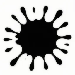 black splat on a white background clipart