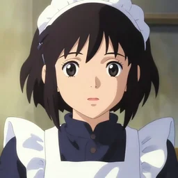 close - up, accurately shaped face, volumetric light, maid posing. by takashi takeuchi, yoshiyuki sadamoto, amagaitaro, makoto shinkai, krenz cushart, asao urata, pixiv. 9 0 s