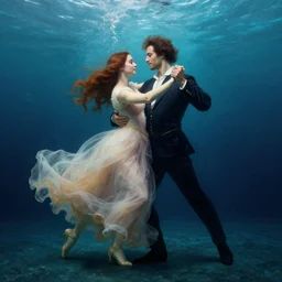 epic beautifull renaissance portrait of couple dancing farewell waltz underwater, art by * christy lee rogers and gessica marmotta and zena holloway * ( with help of mario testino and peter lindbergh, marta syrko, julia hetta, and neil leifer )