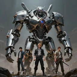 a fancy portrait of a giant mechanical beast by Greg Rutkowski, Sung Choi, Mitchell Mohrhauser, Maciej Kuciara, Johnson Ting, Maxim Verehin, Peter Konig, final fantasy, Marco lense , 8k photorealistic, cinematic lighting, HD, high details, atmospheric , trending on artstation