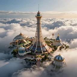 a theme park in the clouds, by satoshi kon