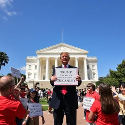 anti - vaxxers pose with donald trump, the dictionary, the zoo