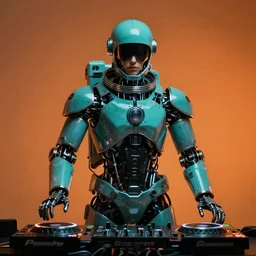 portrait of a ( cyborg ) dj knight knight astronaut, by pascal blance, by caravaggio, teal orange, studio light, cinematic light