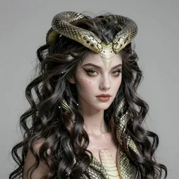 beautiful snake hair gorgon, trending on artstation, D&D, soft lighting, HD, sharp focus, intricate, masterpiece, concept art, character design