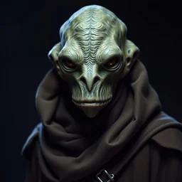 portrait photo of watto snoke mandalorian general grievous from star wars, cinematic lighting, sharp focus, photo digital colored stipple by edward gorey and kim jung gi