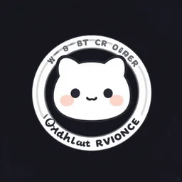 a cute logo for a prompt randomizer app, trendy, symmetrical, vector art, company logo, dark background