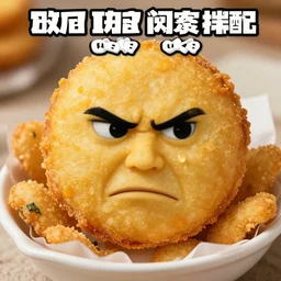 Deep fried meme with a trolling face