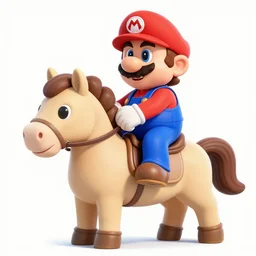 female Mario Riding a horse