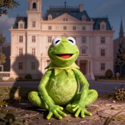 kermit the frog, from the grand budapest hotel