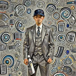 depiction Baseball cap Man in A three piece suit with a baseball cap on illustration by Ruan Jia and Mandy Jurgens and William-Adolphe Bouguereau, Artgerm, 4k, digital art, surreal, space dandy style, highly detailed, godsend, artstation, digital painting, concept art, smooth, sharp focus, illustration by Ruan Jia and Mandy Jurgens and William-Adolphe Bouguereau