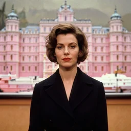 portrait of a 1 9 8 0 s woman by edward hopper, grand budapest hotel