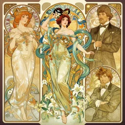 deco art by yoshitaka amano, alfons mucha and john singer sargent, chinese fairy goddess in game honor of kings character concept, full body, chinese fairy goddess, hyper detailed, honor of kings character concept, dynamic pose, intricate, lily flowers. 8 k