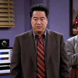 Kin Jong Il on a episode of Seinfeld, 90\'s sitcom, panavision