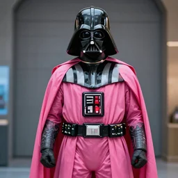 Darth Vader in a pink suit