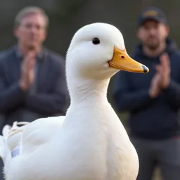 highly detailed vfx portrait of a white call duck, unreal engine, greg rutkowski, loish, rhads, beeple, makoto shinkai and lois van baarle, ilya kuvshinov, rossdraws, tom bagshaw, alphonse mucha, global illumination, detailed and intricate environment