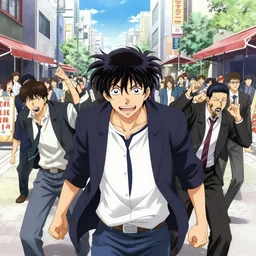 a riot in the streets, by takehiko inoue and kim jung gi and hiroya oku, by thomas kinkade and greg rutkowski and ilya kuvshinov, masterpiece illustration, ultrarealistic, perfect face and anatomy, golden ratio