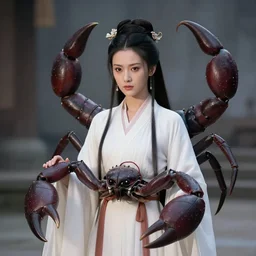young bai ling as the scorpion demoness in journey to the west from chinese mythology.