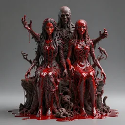 cinema 4 d pantone render, stuck to you like glue, two cult, sacrifice, blood souls, humanoid, spirits and souls, poltergeist, extremely detailed, insanely detailed and intricate, high detail, dripping glue with paint background, depth field, unreal engine, deep focus, movie still, dramatic lighting, by michal karcz and yoshitaka amano, 4 k concept art and hyper realism