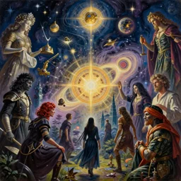 a hype realistic surreal painting of sorcery that opens up a dimension to another twilight zone!!! dimension, magic the gathering, dishonored 2, painted by highly detailed by peter mohrbacher, wayne barlowe, boris vallejo, paolo eleuteri serpieri, greg rutkowski, masterpiece, 4 k, 8 k, beautiful lighting, epic