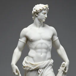 spiderman greek marble statue, marble statue, white highly detailed
