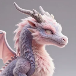 close up profile of a kaiju dragon | | fuzzy, fluffy, flowery, elegant | | mucha, rhads, ross tran, artstation, artgem, octane render, 1 6 k