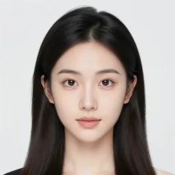 a girl with long black hair and a side part, her face is a mix between aubrey plaza, krysten ritter, lucy hale, christina ricci and sarah hyland