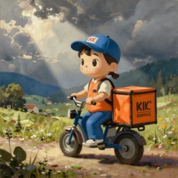 kiki from kiki's delivery service, painting by eliseu visconti