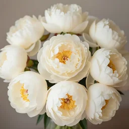 beautiful cluster of cream and ivory flowers, peonies, by james jean and moebius, pastel colors,