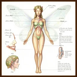 fairy anatomy reference sheet,