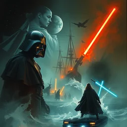 star wars movie still mixed with the pirates of the carribean by denis villeneuve tom anders zorn hans dragan bibin thoma greg rutkowski ismail inceoglu alphonse mucha