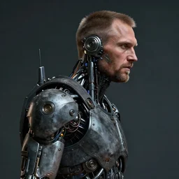 a rugged dirk nowitzki with cybernetic enhancements, scifi character portrait by greg rutkowski, esuthio, craig mullins, 1 / 4 headshot, cinematic lighting, dystopian scifi gear, gloomy, profile picture, mechanical, half robot, implants, steampunk