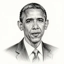 a detailed pencil sketch of Barack Obama as the Unabomber