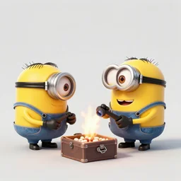minions clearing a pillbox with flamethrower on d-day