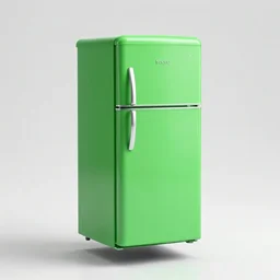 green refrigerator floating