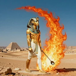 an egyptian flaming, award winning art by salvador dali